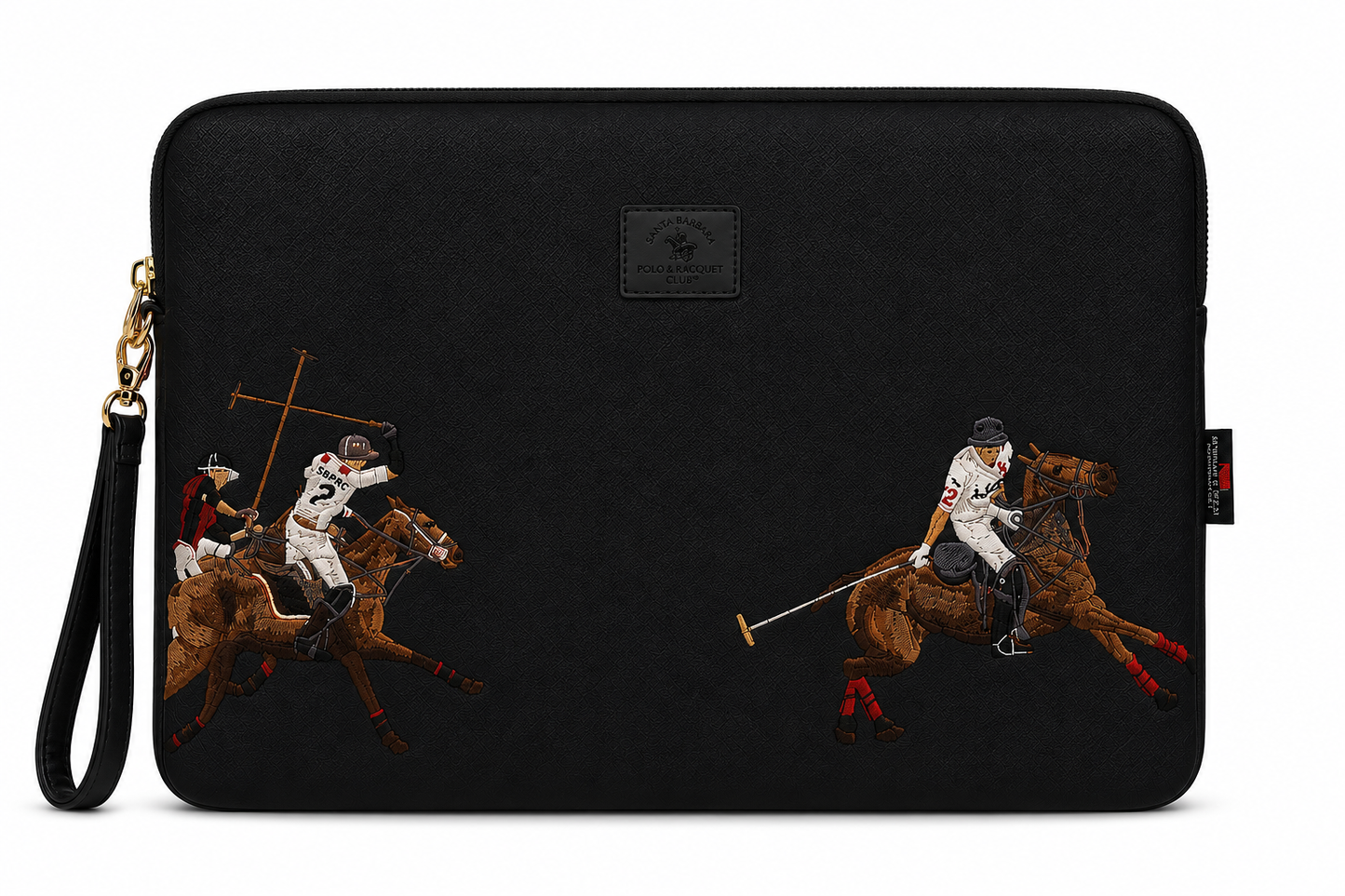 Santa Barbara Polo & Racquet Club Leather Embroidered MacBook Sleeve - 13 inches