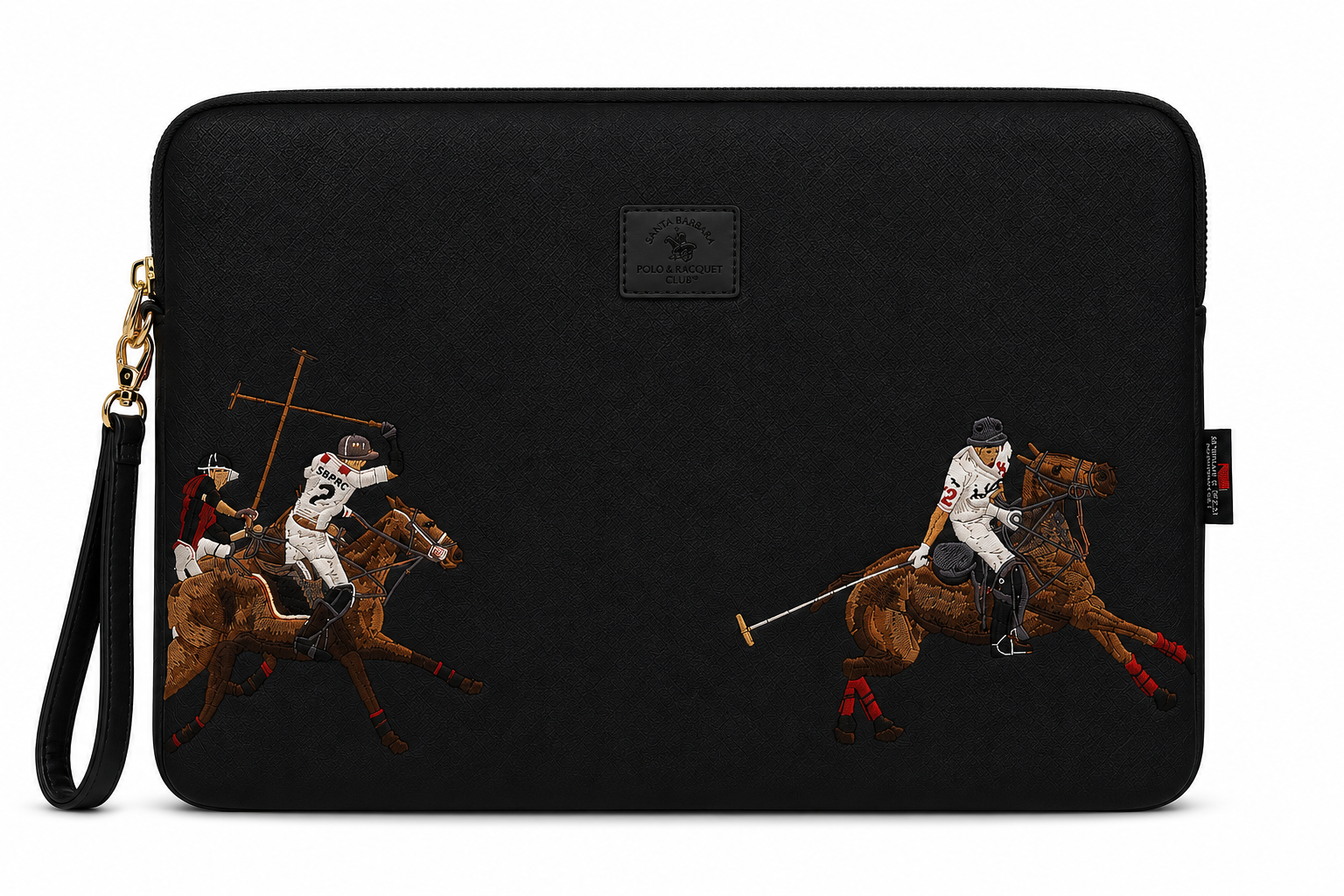Santa Barbara Polo & Racquet Club Leather Embroidered MacBook Sleeve - 13 inches
