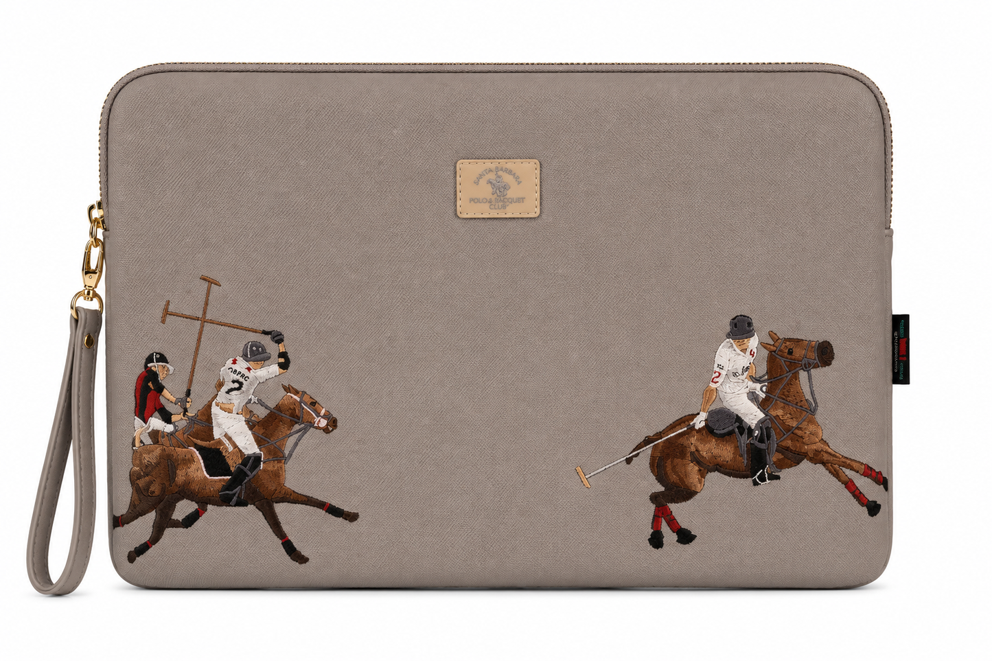 Santa Barbara Polo & Racquet Club Leather Embroidered MacBook Sleeve - 13 inches