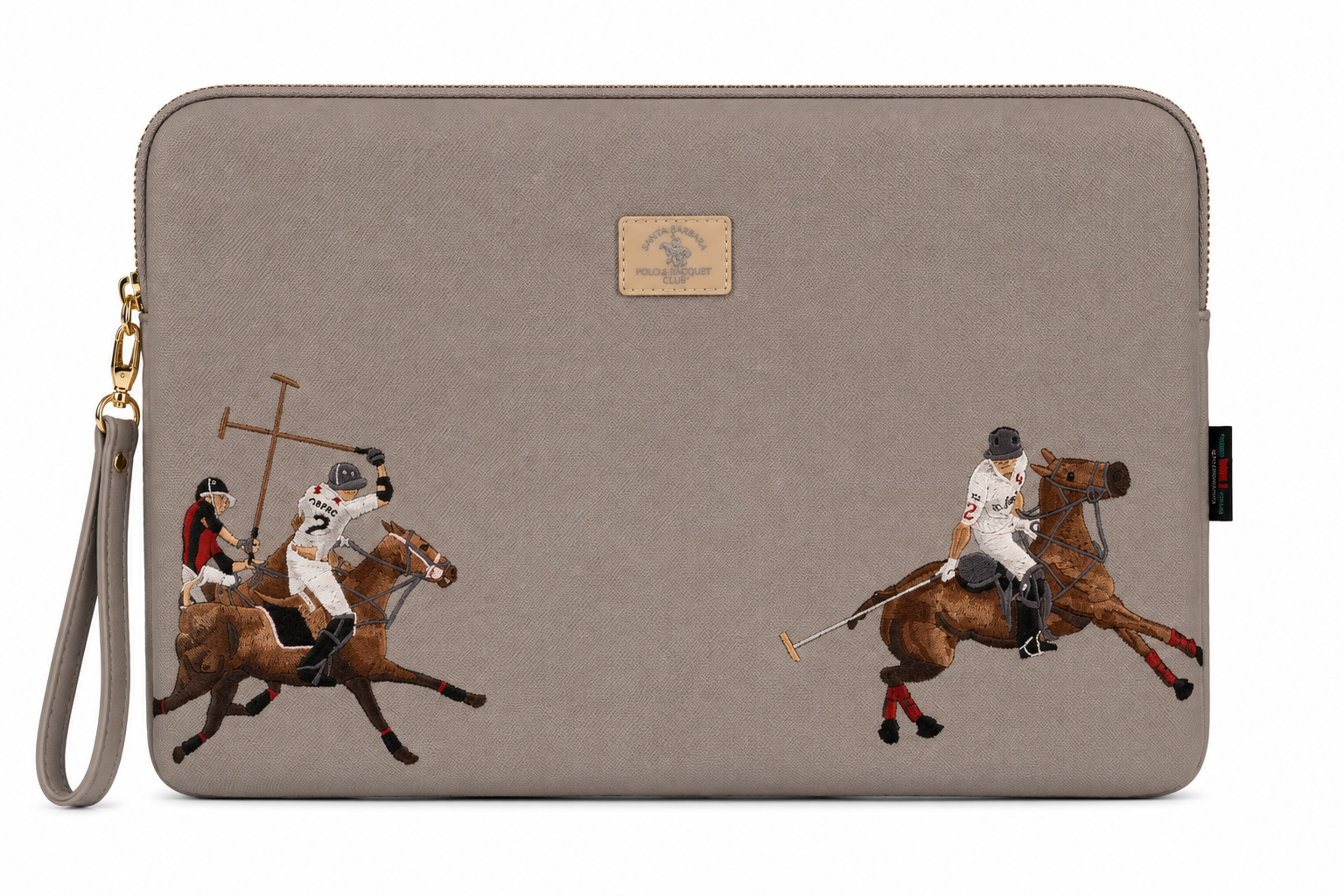 Santa Barbara Polo & Racquet Club Leather Embroidered MacBook Sleeve - 13 inches